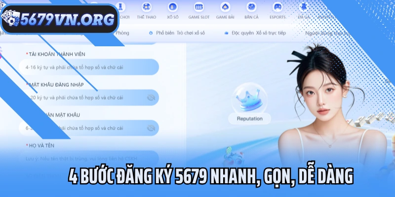 4 Bước đăng ký 5679 nhanh, gọn, dễ dàng