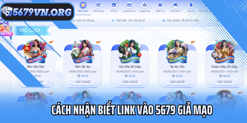 Cách nhận biết link vào 5679 giả mạo