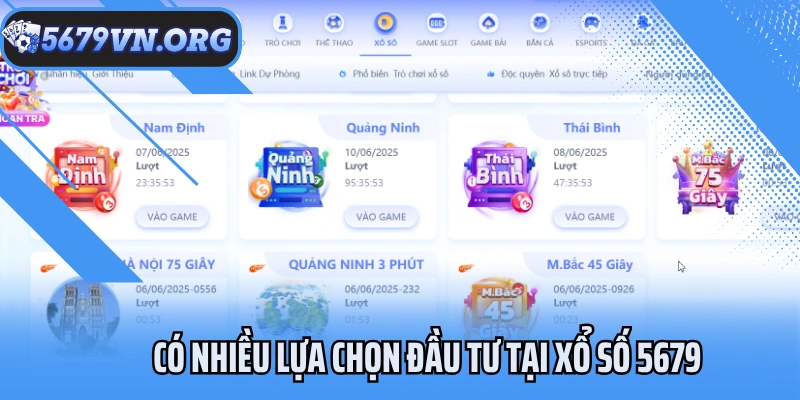 Có nhiều lựa chọn đầu tư tại xổ số 5679